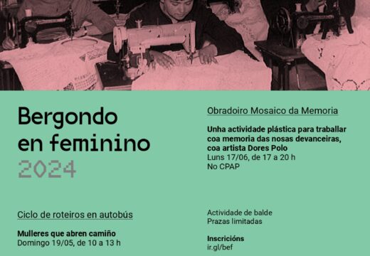 O ‘Bergondo en feminino’ celebra o seu quinto aniversario con tres novas roteiros e un taller